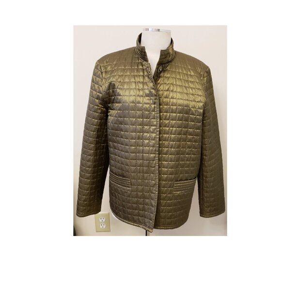 ORVIS Women's Quilted Jacket Size -L Metallic Olive Green - Picture 1 of 6